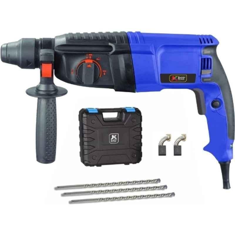JK Super Drive 26mm 800W Rotary Hammer Drill with Reverse Rotation, Copper Armature & Accessories, 9005085
