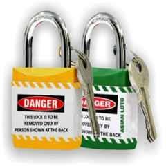 Asian Loto Yellow & Green Regular Shackle Jacket Padlock, ALC-LPR-YG (Pack of 2)