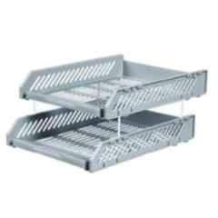 Omega 2 Pcs Grey Elegant Office Tray Set, 1746PP