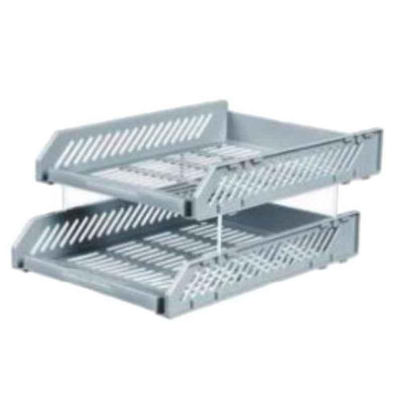 Omega 2 Pcs Grey Elegant Office Tray Set, 1746PP