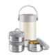 Milton Glamour 3 Pcs Thermosteel Stainless Steel White Tiffin Box Set, 500041921394-02377