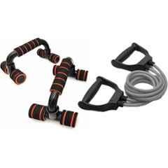 Shopeleven Plastic Pushup Bar with Toning Tube for Full Body Exercises