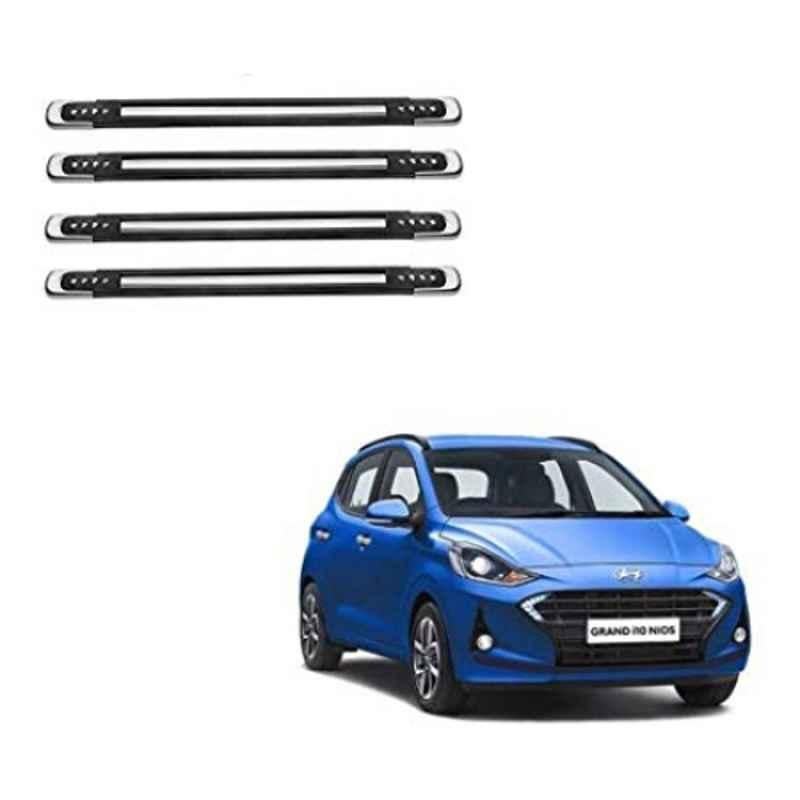 Kozdiko 4 Pcs Designer Black Bumper Protector Set for Hyundai Grand i10 Nios