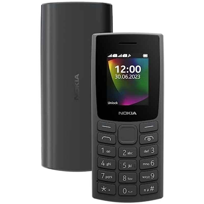 Nokia 106 1.77 inch Charcoal 2G Dual Sim Keypad Feature Phone with Built-in UPI Payments App, DS_1572