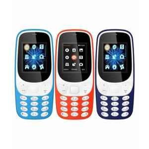 I Kall K3310 Red, Dark Blue & Sky Blue Feature Phone Combo