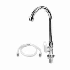 Fastgear Stainless Steel & Plastic Chrome Finish Silver Sink Tap, FG1099 (Pack of 2)