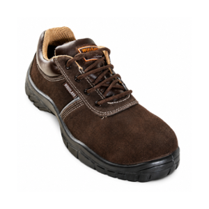 Woodland WL001 Suede Leather Brown Steel Toe Safety Shoes for Men, Size: 8
