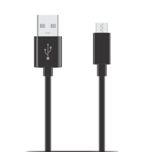 Detel D10 1.5A Black Micro USB to Full Size USB Cable, Length: 1 m