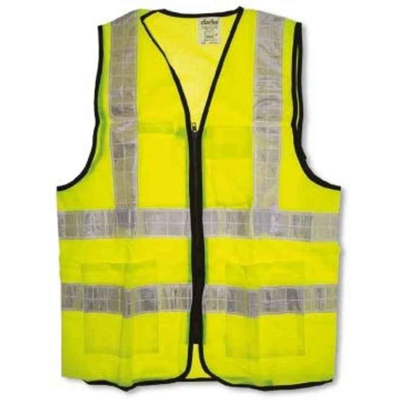 Clarke Polyester Safety Jacket, Yellow-Large