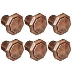 Plantex Knobs for Drawer/Octagon Shape Drawer Knobs/Knobs for Cabinets/Pull-Push Knobs for Kitchen/Bedroom Drawer (Pack of 6) DTK-302, Antique Copper