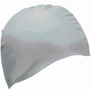 Matrica Silicone Grey Wrinkle Free Swimming Cap, Size: Free
