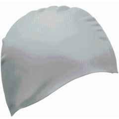 Matrica Silicone Grey Wrinkle Free Swimming Cap, Size: Free