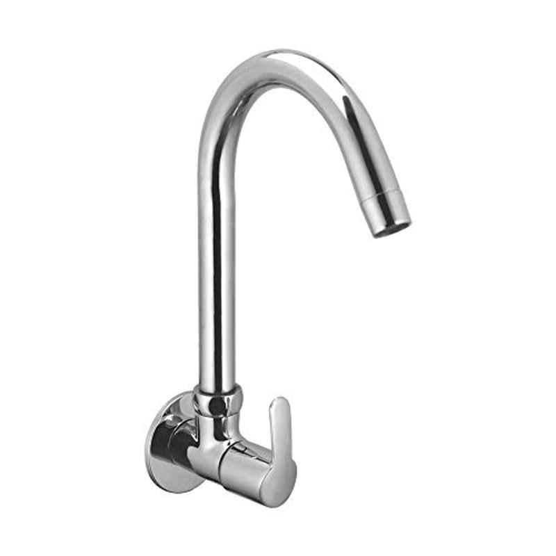 ZAP Brass Wall Mounted Sink Cock with Swinging Spout