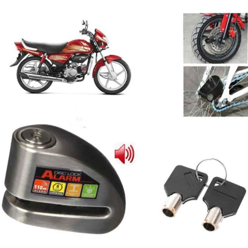 Auto Pearl Steel Black Anti-Theft Alarm Disc Brake Lock for CD deluxe, Lock_183