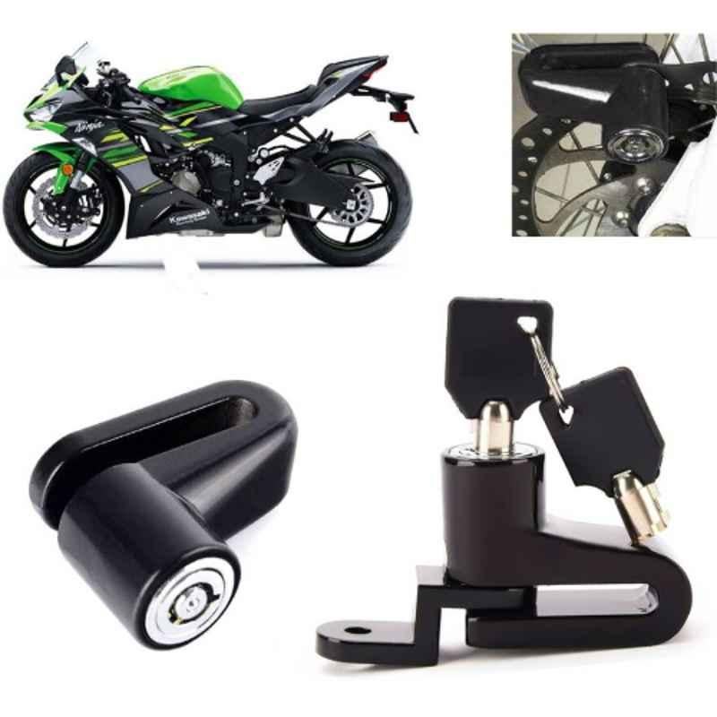 Auto Pearl Steel Black Heavy Duty Anti-Theft Disc Brake Lock for Ninja ZX-6R BS6, Lock_418