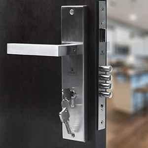 Voltizi Elan 10 inch Stainless Steel 304 Antique Finish CY Plate Mortise Door Lock Handle Set with Both Side Key