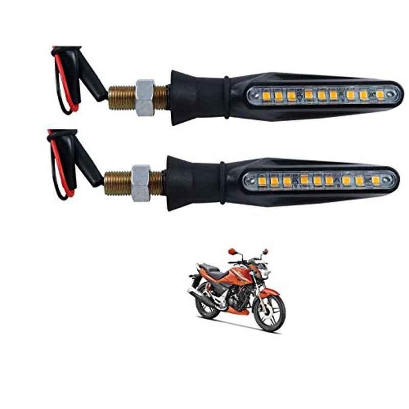Kozdiko 4 Pcs Plastic Front & Rear Side Sleek Yellow Bike Indicator Set for Hero Xtreme