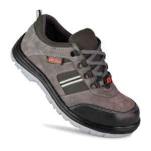 JK Steel JKPSF145Gry Leather Steel Toe Grey Work Safety Shoes, Size: 6