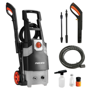 Mecano Smart1900 1900W Plastic Black & Grey High Pressure Washer for Cars, Bikes & Home Cleaning Purpose
