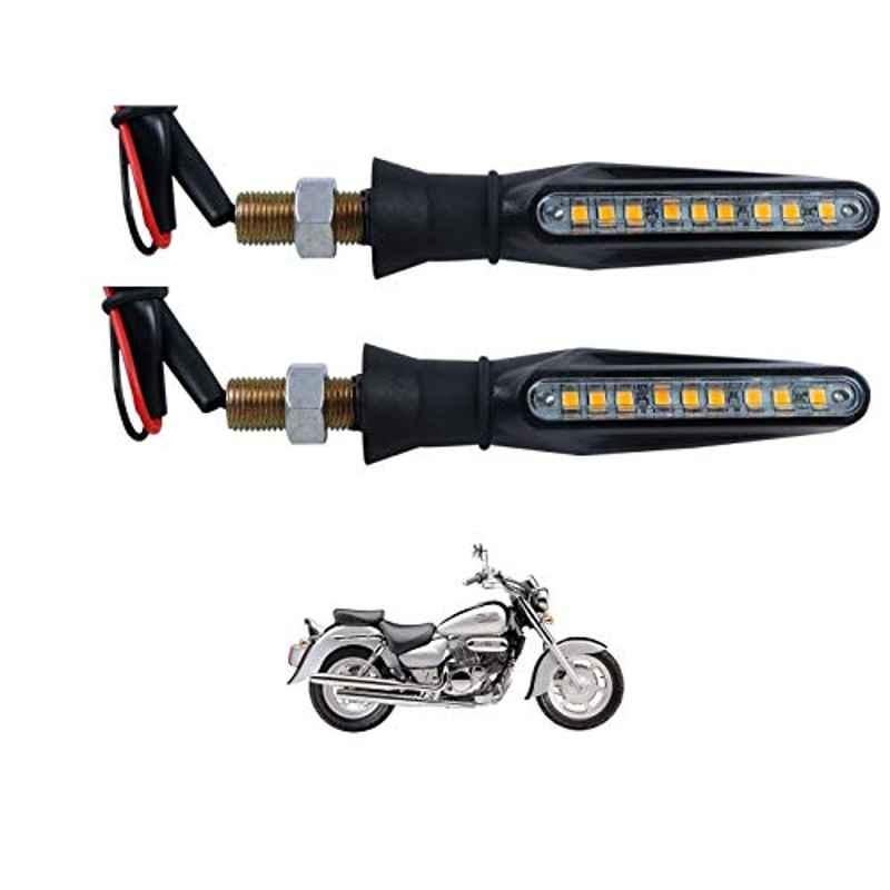 Kozdiko 4 Pcs Plastic Front & Rear Side Sleek Yellow Bike Indicator Set for Hyosung Aquila-250