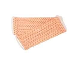 Ivillage 2 Pcs Small Cotton Fabric Peach with Polka Dots Face Mask for Kids Set, Mask01S_Printed3 (Pack of 25 )