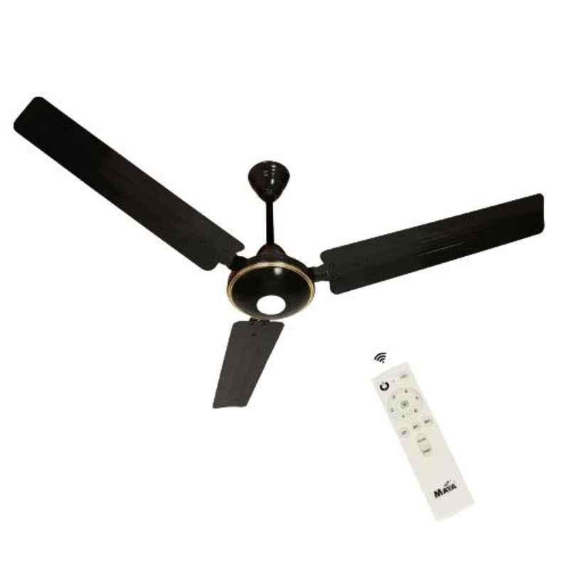 Maya Deco Dc Eco 30W Black Solar Panel BLDC Ceiling Fan with Remote, Sweep: 1200 mm