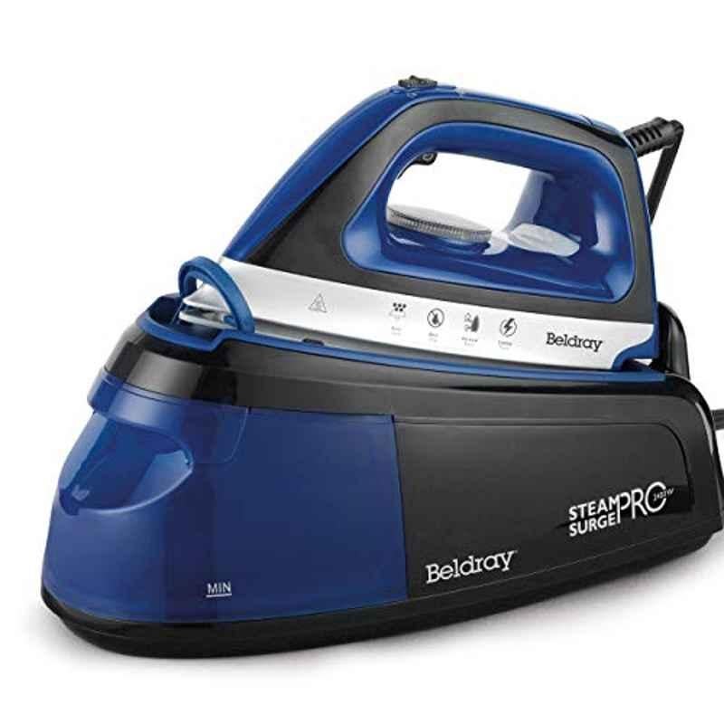 Beldray Steam Surge Pro BEL0775 2400W 1.2L Plastic Blue Iron with Vertical Steaming