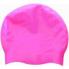 Matrica Solid Silicone Pink Elastomeric Swimming Cap, Size: Free