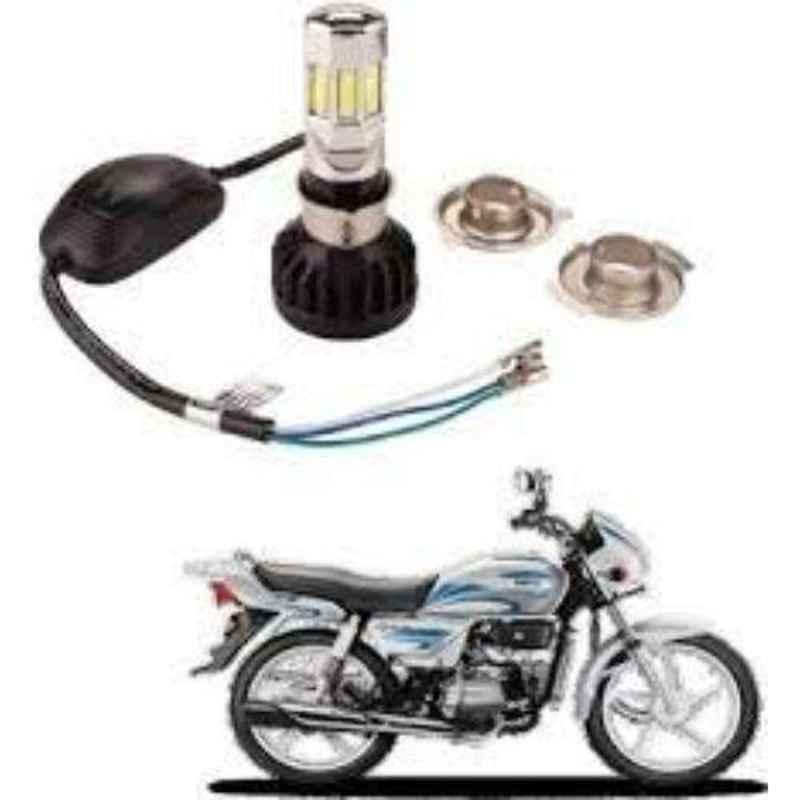 A4S 12V Universal Rtd M6 LED Headlight with Fan for All Bikes, ASTLO58