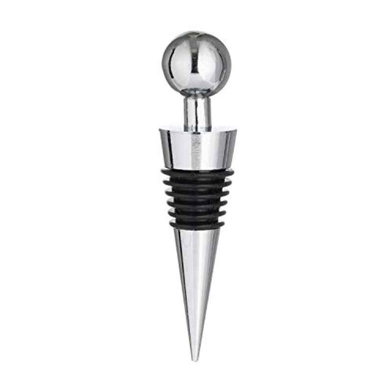 Viners 302.222 Stainless Steel Silver Triangular Barware Bottle Stopper with Rubber Airtight Seal