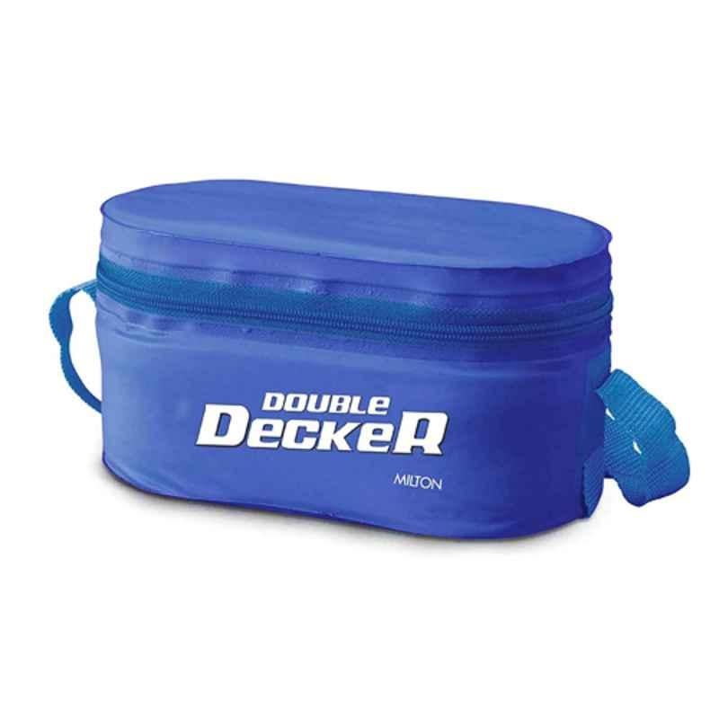 Milton Double Decker 3 Pcs Container Plastic Blue Lunch Box Set