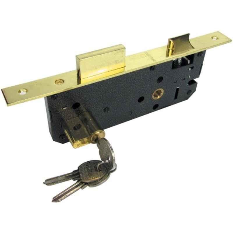 Robustline 72x55mm Alloy Steel & Brass Cylinder Door Lock Body with Both Side Key