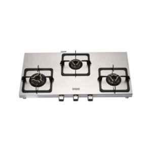Hindware Arturo Pro Stainless Steel Cooktop with 3 Brass Burner & Automatic Ignition