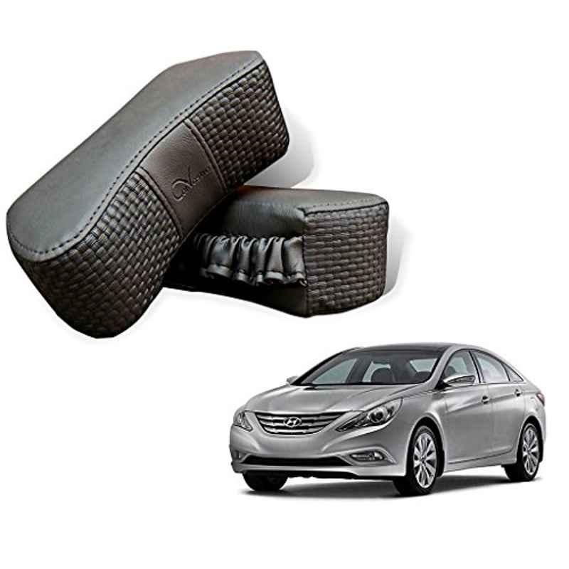 Kozdiko 2 Pcs Memory Foam Grey Car Vastra Neck Rest Cushion Set for Hyudai Sonata, koz_5395