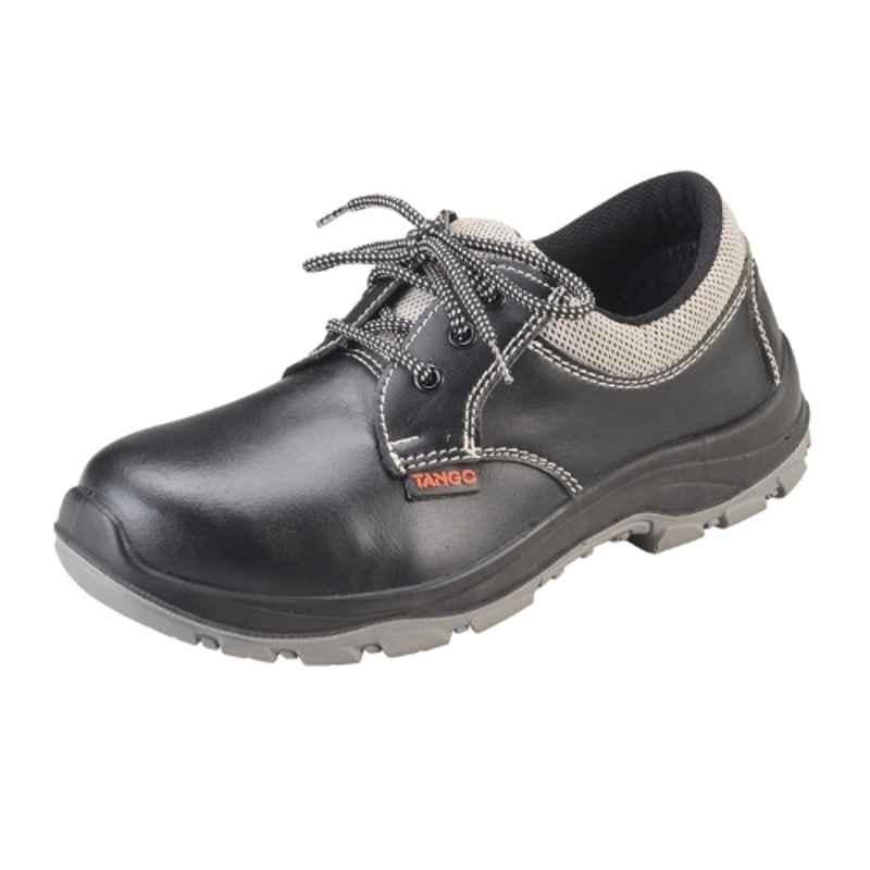 Udyogi TANGO-DD MF Microfiber Steel Toe Black Safety Shoes, Size: 6
