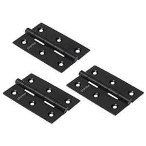 Plantex 3 inch 16 Gauge Stainless Steel Black Door Hinges for Home & Office, APS-6001 (Pack of 3)