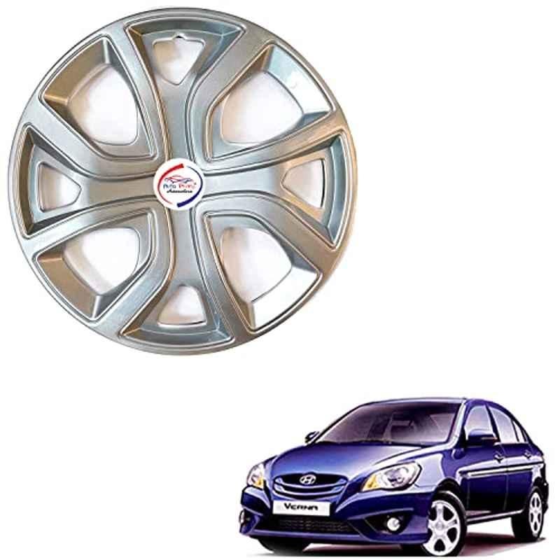 Auto Pearl 4 Pcs 14 inch ABS Press Type Hubcap Wheel Cover Set with Retention Ring for Hyundai Verna