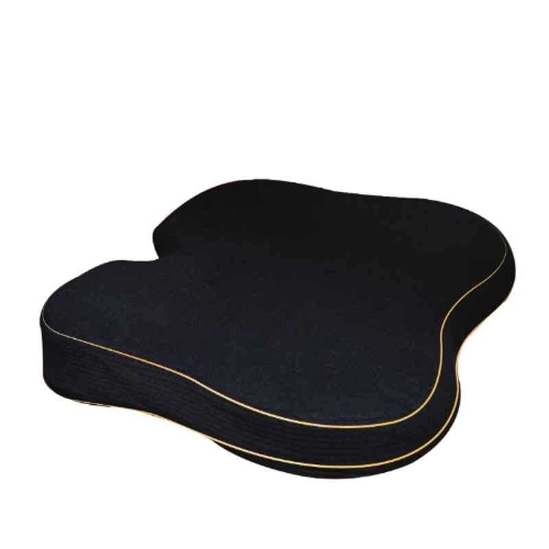 Betterhood Memory Foam Black Coccyx Seat Cushion for Car, Size: Universal (Pack of 2)