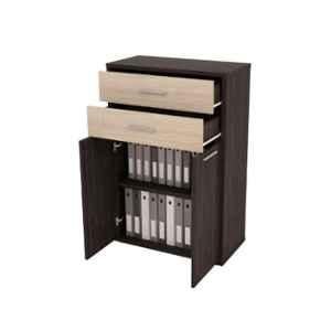 Zuari Furniture Galant Dark Brown Engineered Wood Storage Cabinet, 397515