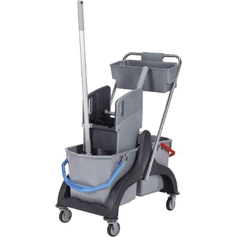 Royalford RF10106 50L ABS Grey & Black Mop with Bucket