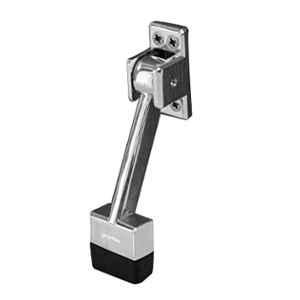 Plantex 5 inch Zinc Alloy & Rubber Silver Floor Mount Heavy Duty Kick Down Door Stopper, APS-SH-34