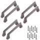 Atom 218 10 inch Black Matt Finish Zinc Cabinet Pull Handle (Pack of 6)