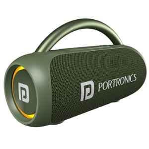 Portronics Radiant 30W TWS HD Clarity Sound Green Wireless Bluetooth Portable Speaker with In-Built Mic, 6 hrs Playtime & Dual Driver, POR-2070