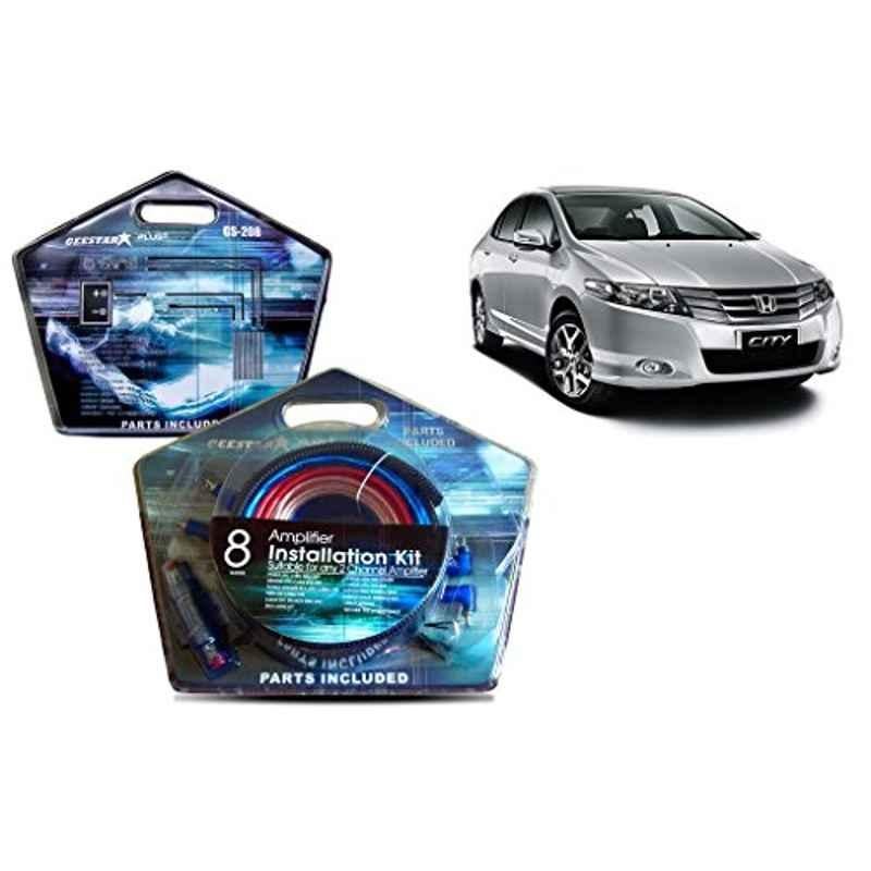 Auto Pearl Geestar Plus 8 Guage 2 Channel Amplifier Full Installation Kit for Honda City, GS-208