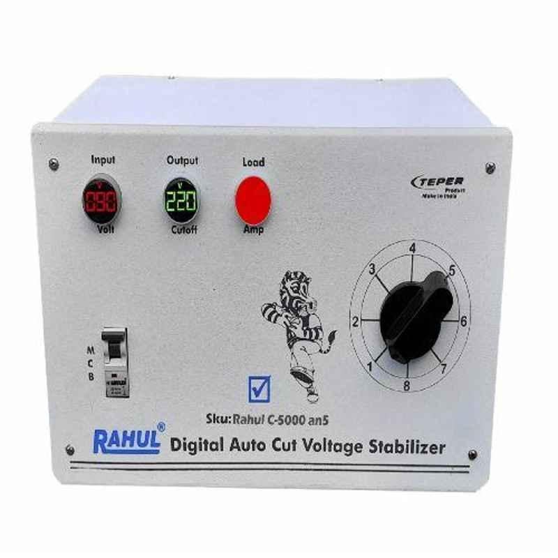 Rahul C-5000AN5 90-280V 5kVA Single Phase Autocut Voltage Stabilizer