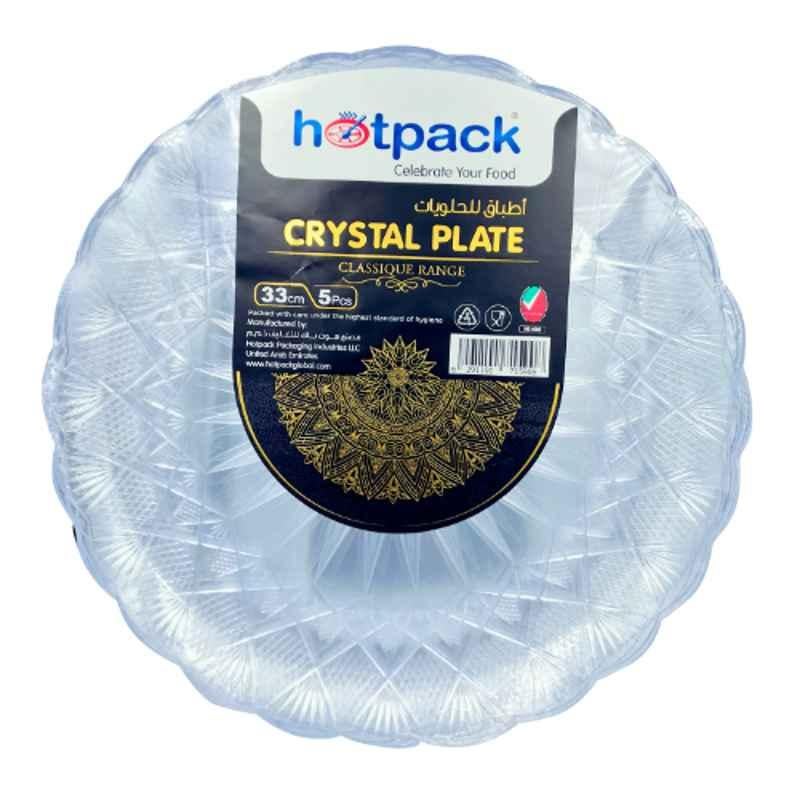 Hotpack 5Pcs 33cm Crystal Plate Set, HSMCP33