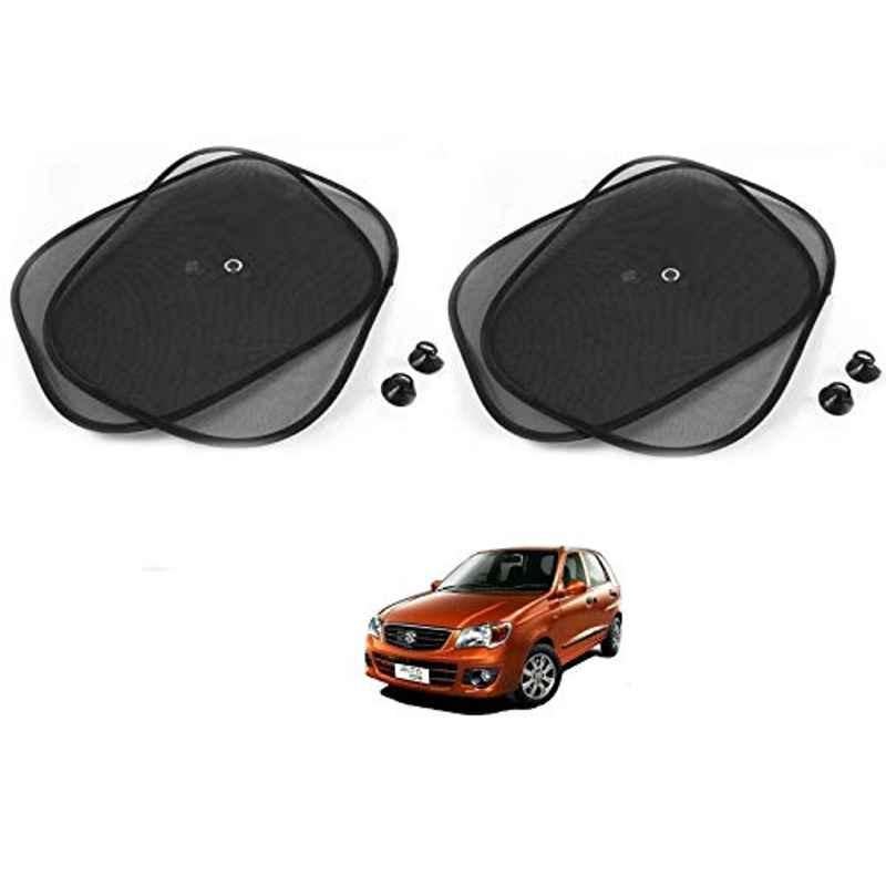 Kozdiko 4 Pcs Black Chipokoo Car Window Sunshade Curtain Set for Maruti Suzuki Alto K10, koz_79166