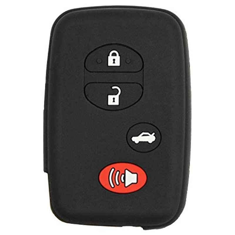 Rubik 4 Buttons Black Car Key Silicone Cover for Toyota