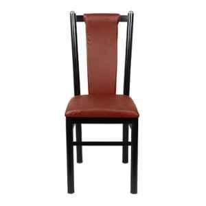 Rose Duke Metal & Leatherette Brown Dining Chair