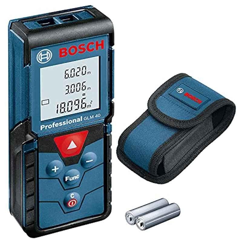 Bosch Professional 601072570 Laser Measure Glm 30 (Single-Button Use, Imperial System, Measuring Range: 0.49-98 Ft, 2x1.5 V Batteries, Protective Bag), Blue, 20.0 mmx100.0 mmx40.0 mm
